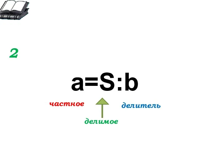 2 частное делимое делитель a=S:b
