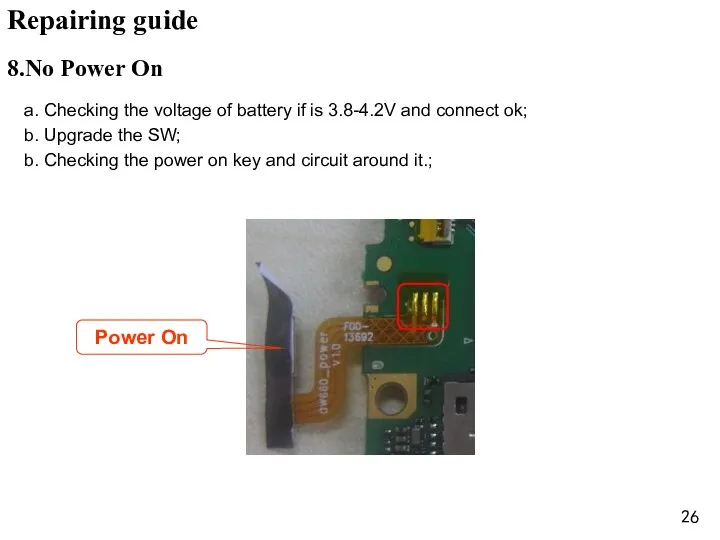 a. Checking the voltage of battery if is 3.8-4.2V and