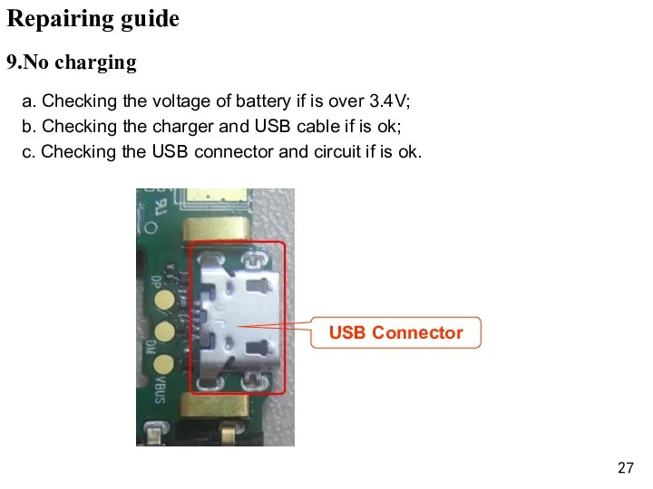 a. Checking the voltage of battery if is over 3.4V;