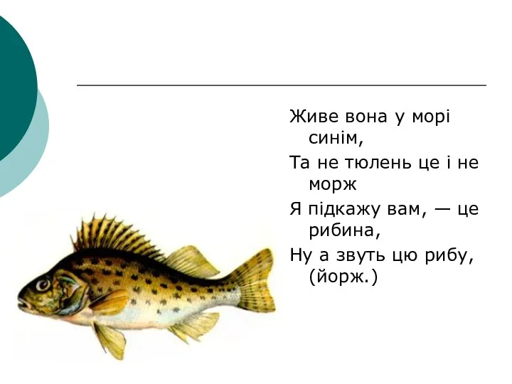 Живе вона у морі синім, Та не тюлень це і