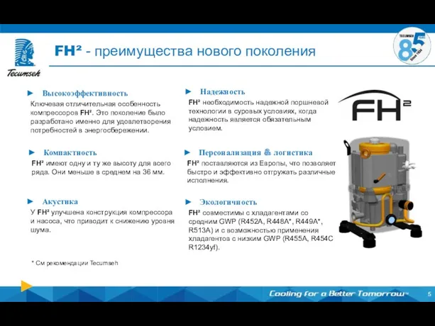 FH² - преимущества нового поколения Надежность FH² необходимость надежной поршневой технологии в суровых