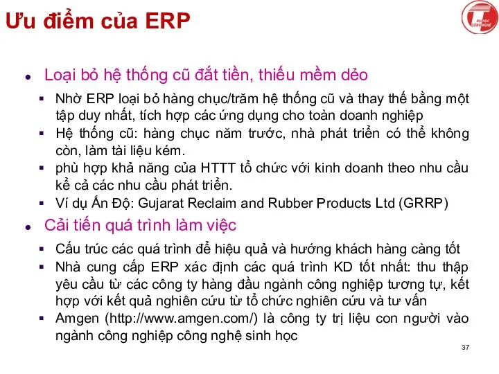 Ưu điểm của ERP Loại bỏ hệ thống cũ đắt