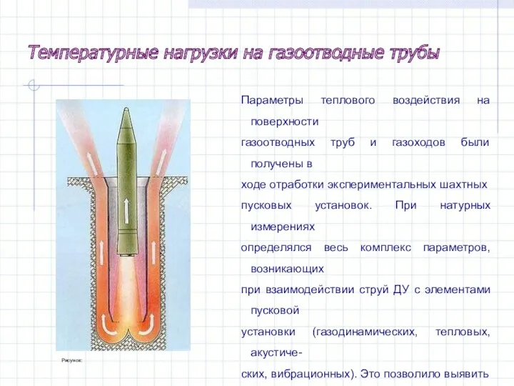 Параметры теплового воздействия на поверхности газоотводных труб и газоходов были