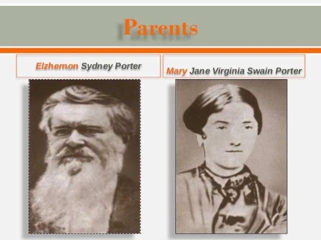 Parents Elzhernon Sydney Porter Mary Jane Virginia Swain Porter