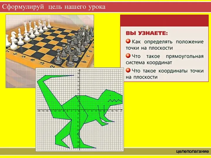 Сформулируй цель нашего урока целеполагание