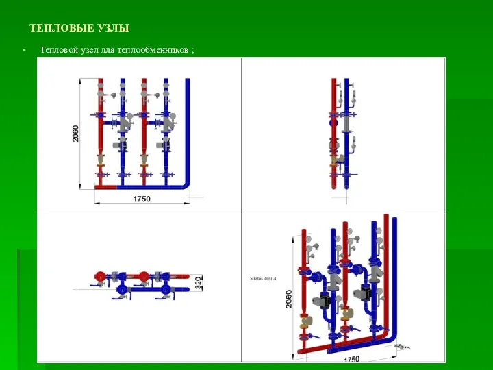 ТЕПЛОВЫЕ УЗЛЫ Тепловой узел для теплообменников ;