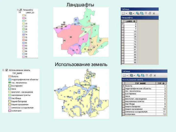 Ландшафты Использование земель