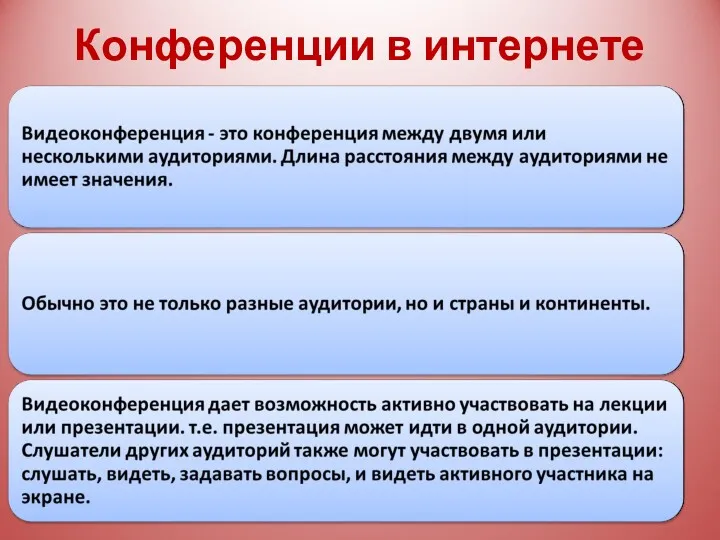 Конференции в интернете