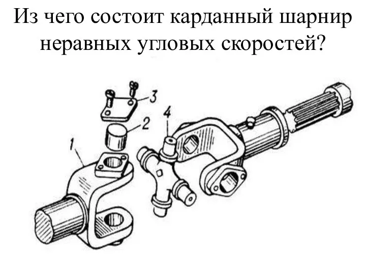 Из чего состоит карданный шарнир неравных угловых скоростей?