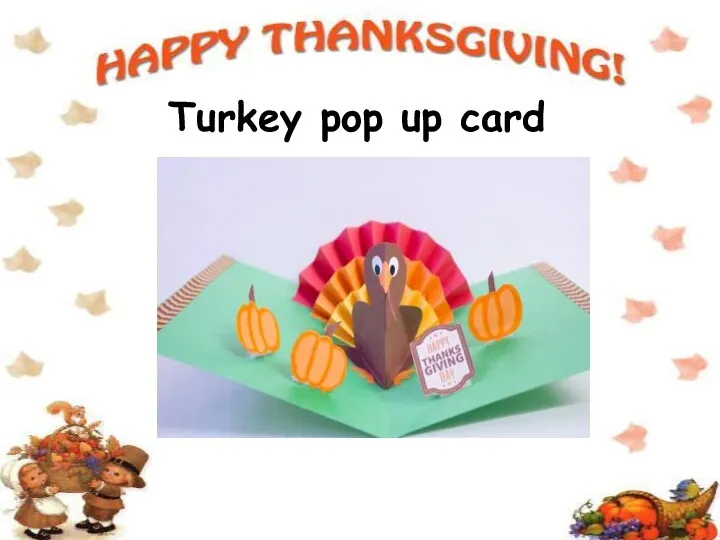 Turkey pop up card