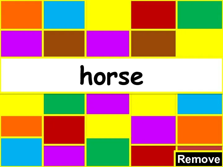 Remove horse