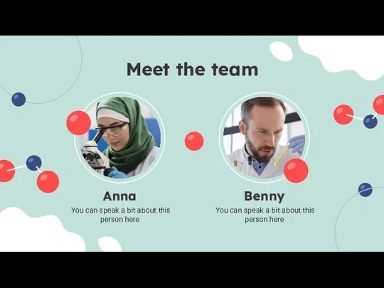 Meet the team You can speak a bit about this