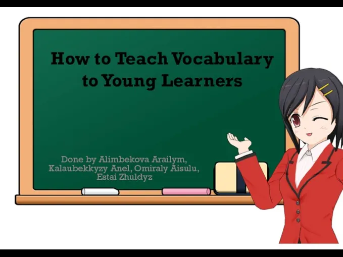 How to Teach Vocabulary to Young Learners