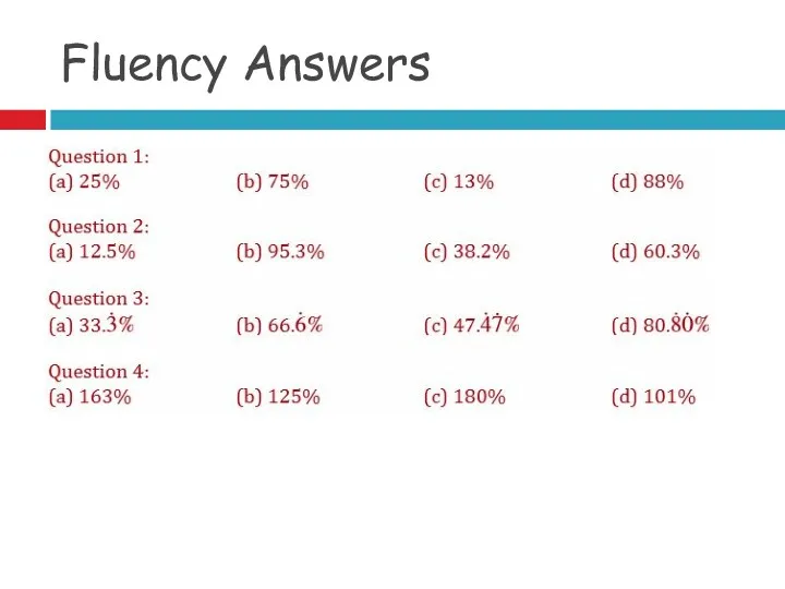 Fluency Answers