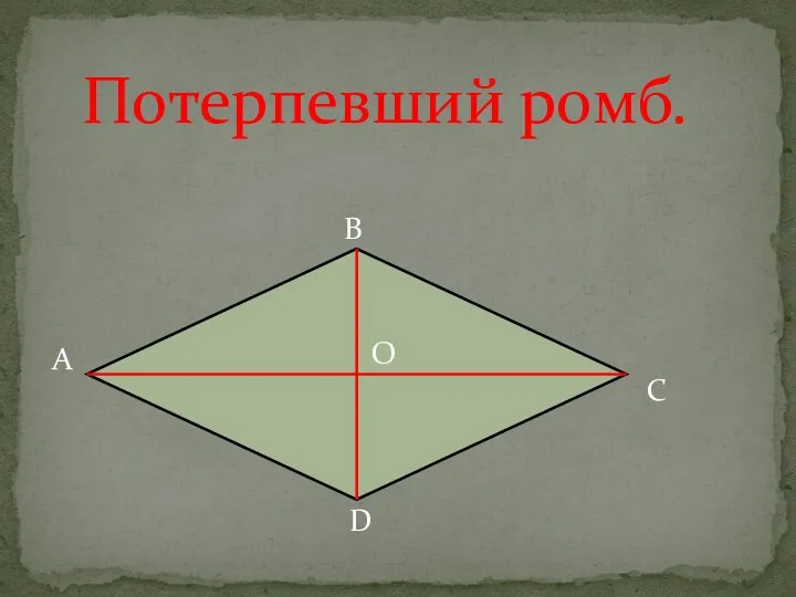 А В С D О Потерпевший ромб.