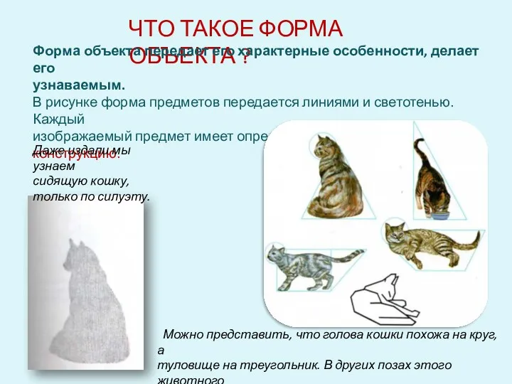 ЧТО ТАКОЕ ФОРМА ОБЪЕКТА ? Форма объекта передает его характерные