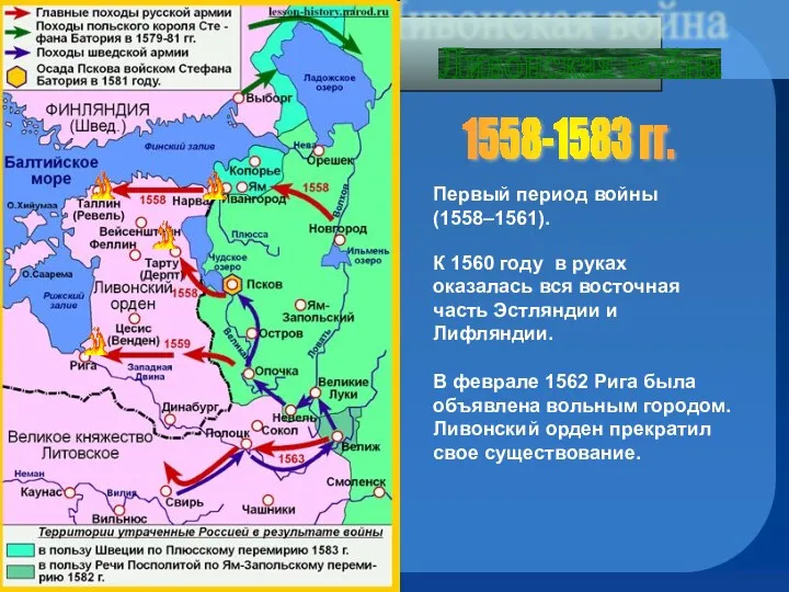 Ливонская война 1558-1583 гг. Первый период войны (1558–1561). К 1560