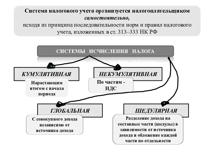 Система налогового учета организуется налогоплательщиком самостоятельно, исходя из принципа последовательности