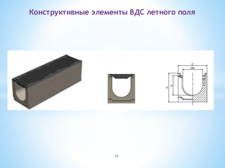 Конструктивные элементы ВДС летного поля