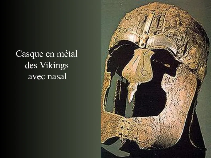 Casque en métal des Vikings avec nasal