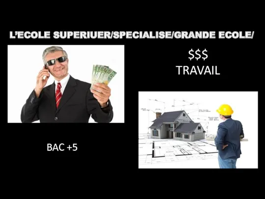 L’ECOLE SUPERIUER/SPECIALISE/GRANDE ECOLE/ BAC +5 $$$ TRAVAIL
