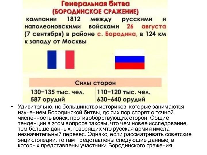 Удивительно, но большинство историков, которые занимаются изучением Бородинской битвы, до