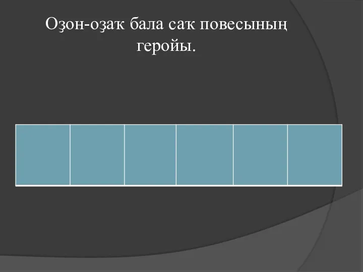 Оҙон-оҙаҡ бала саҡ повесының геройы.