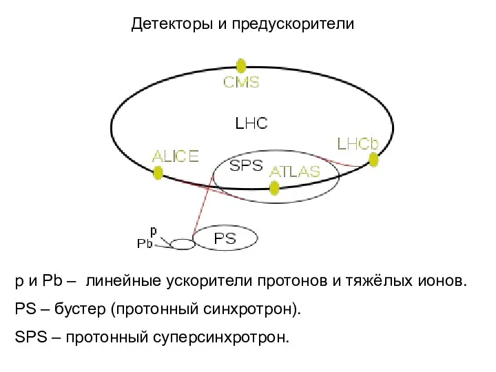 Детекторы и предускорители p и Pb – линейные ускорители протонов