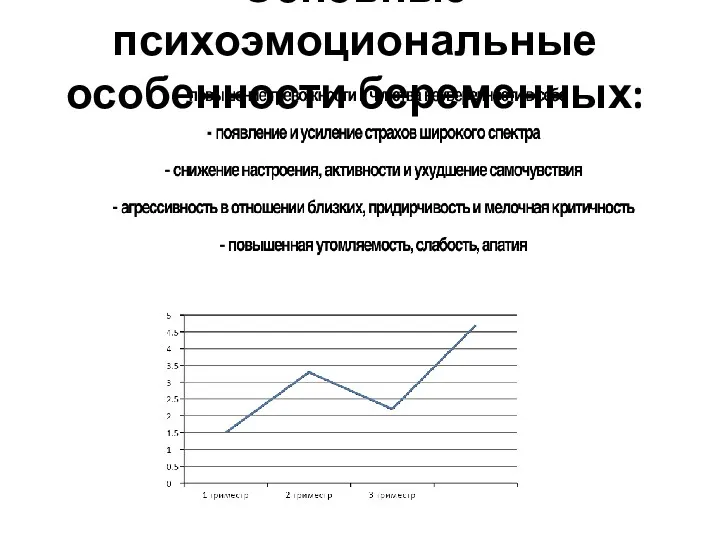 Основные психоэмоциональные особенности беременных: