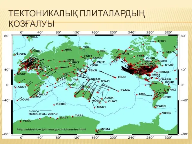 ТЕКТОНИКАЛЫҚ ПЛИТАЛАРДЫҢ ҚОЗҒАЛУЫ