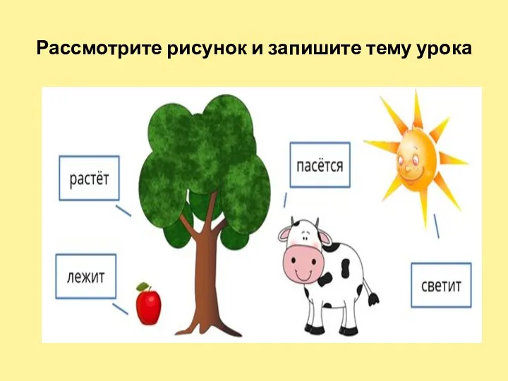 Рассмотрите рисунок и запишите тему урока