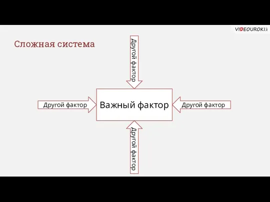 Сложная система Важный фактор Другой фактор Другой фактор Другой фактор Другой фактор