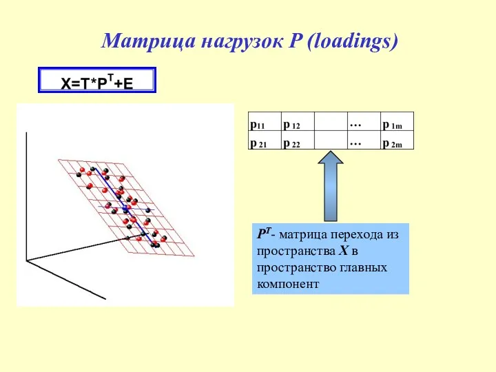 Матрица нагрузок P (loadings)