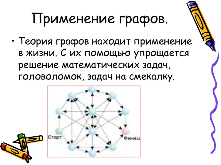 Применение графов. Теория графов находит применение в жизни. С их