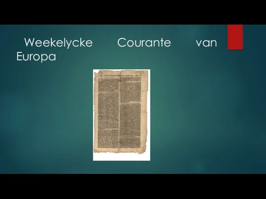 Weekelycke Courante van Europa