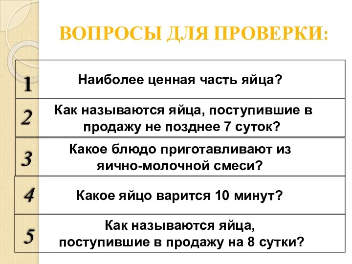 Наиболее ценная часть яйца? Как называются яйца, поступившие в продажу