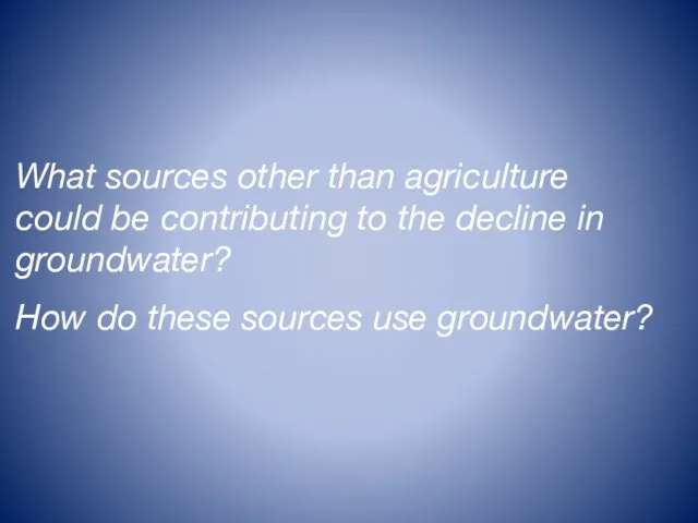 What sources other than agriculture could be contributing to the