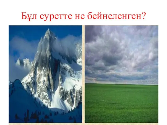 Бұл суретте не бейнеленген?