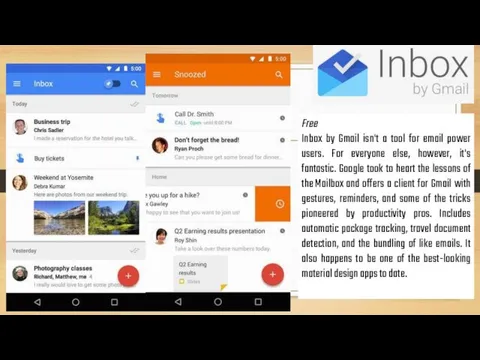 Free Inbox by Gmail isn't a tool for email power