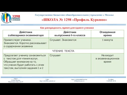 Как распределить время для одного ученика