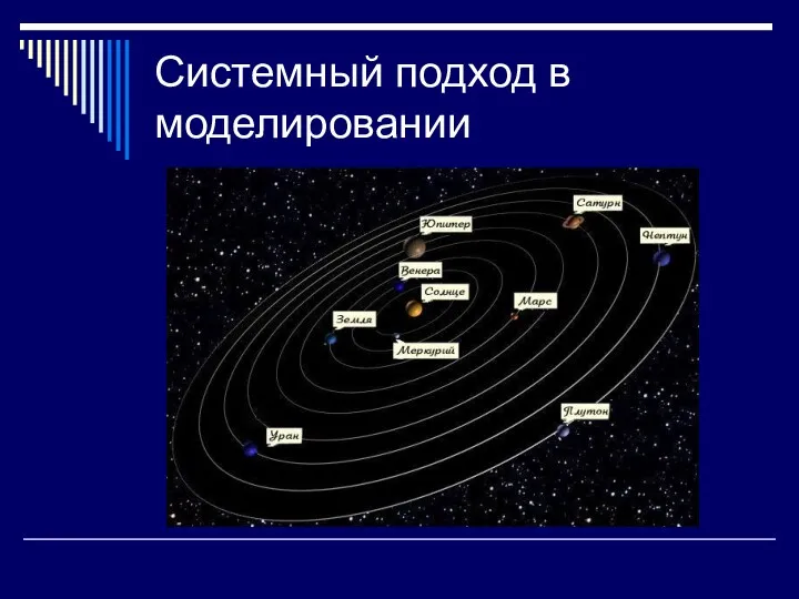 Системный подход в моделировании