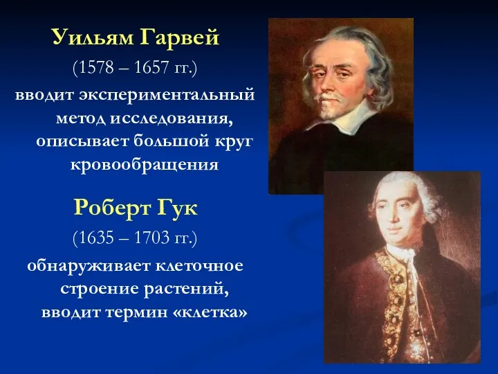 Уильям Гарвей (1578 – 1657 гг.) вводит экспериментальный метод исследования,