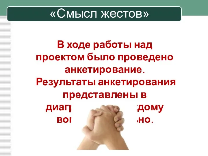 В ходе работы над проектом было проведено анкетирование. Результаты анкетирования