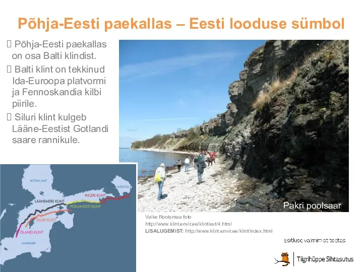 Põhja-Eesti paekallas on osa Balti klindist. Balti klint on tekkinud Ida-Euroopa platvormi ja