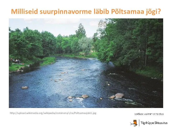 Milliseid suurpinnavorme läbib Põltsamaa jõgi? http://upload.wikimedia.org/wikipedia/commons/c/ca/Poltsamaajoki1.jpg