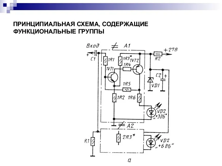 ПРИНЦИПИАЛЬНАЯ СХЕМА, СОДЕРЖАЩИЕ ФУНКЦИОНАЛЬНЫЕ ГРУППЫ