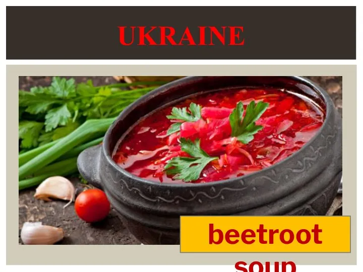 UKRAINE beetroot soup