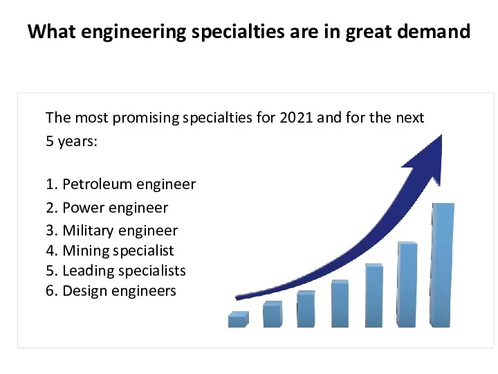 What engineering specialties are in great demand The most promising