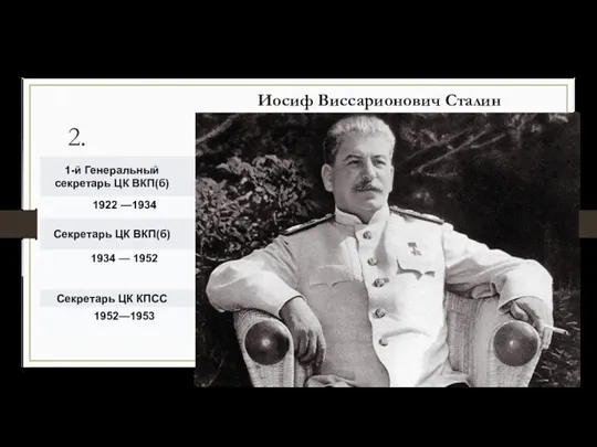 2. Иосиф Виссарионович Сталин