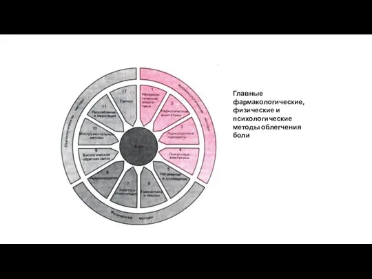 Главные фармакологические, физические и психологические методы облегчения боли